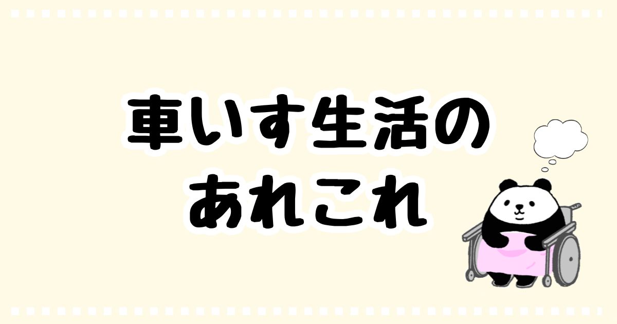 下半身麻痺の車椅子ユーザーの生活あれこれ。